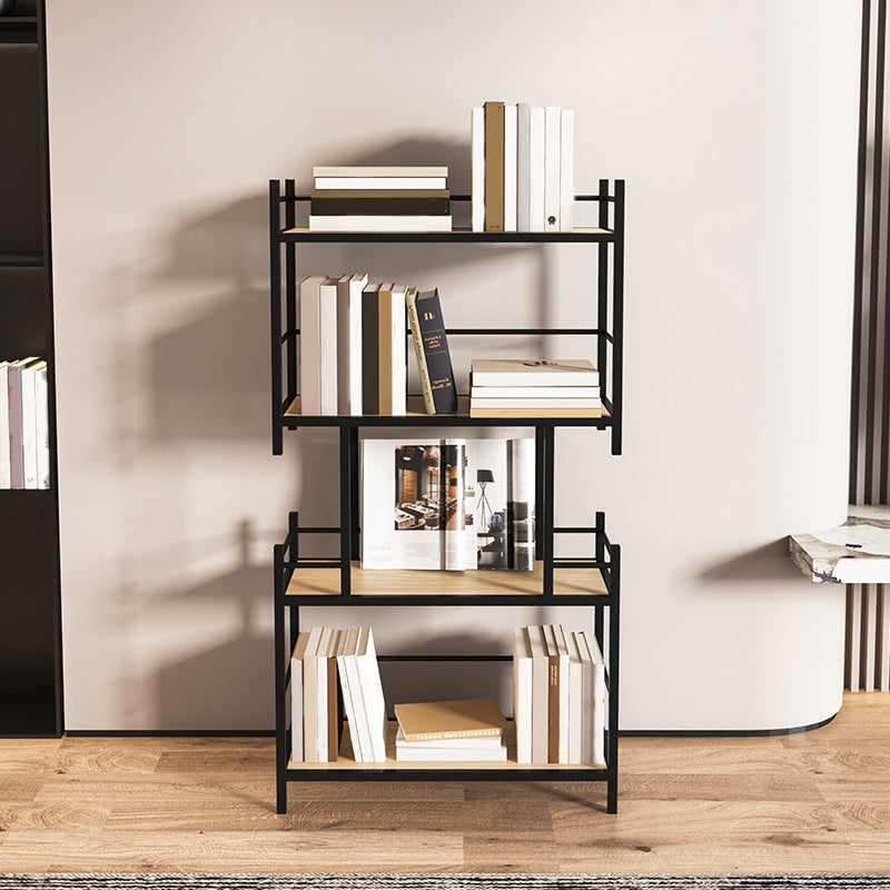 Open Back Metal Bookshelf Scandinavian Style Bookcase for Home Office Study Room