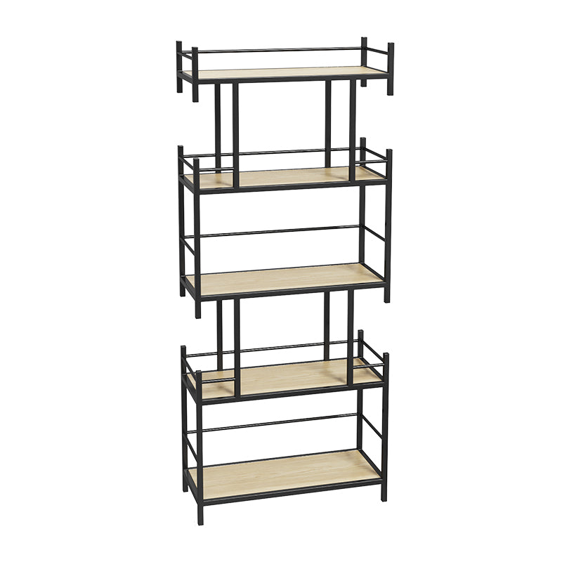 Open Back Metal Bookshelf Scandinavian Style Bookcase for Home Office Study Room