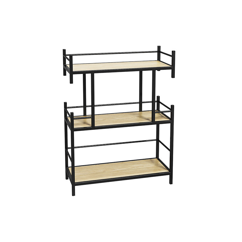 Open Back Metal Bookshelf Scandinavian Style Bookcase for Home Office Study Room