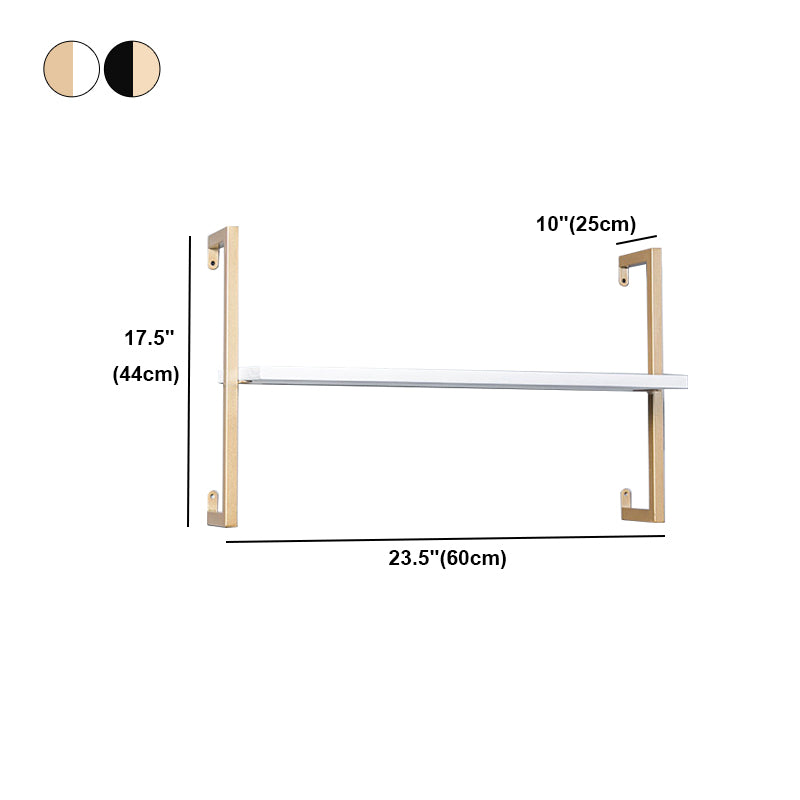 Contemporary Wall Unit Bookcase Metal Frame Pine Wood Shelf Bookshelf