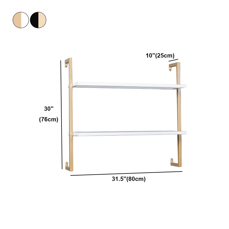 Contemporary Wall Unit Bookcase Metal Frame Pine Wood Shelf Bookshelf