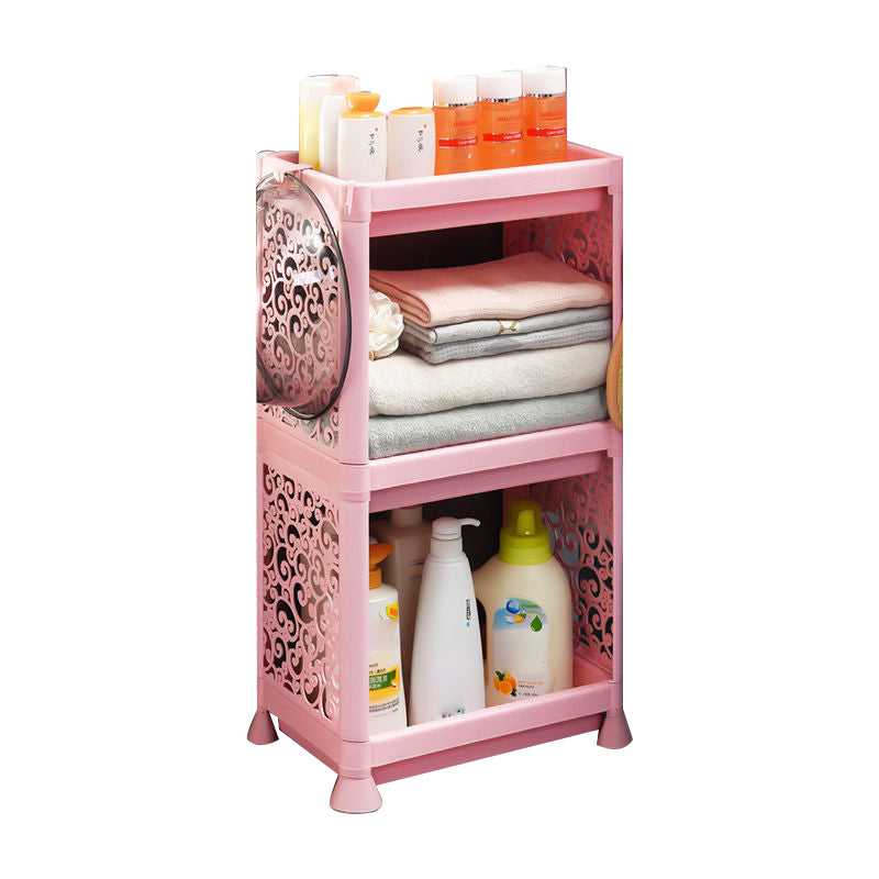 Plastic Bookcase Contemporary Style Open Back Bookshelf for Office Home Study Room