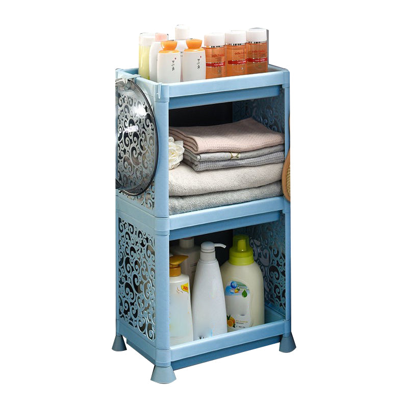 Plastic Bookcase Contemporary Style Open Back Bookshelf for Office Home Study Room