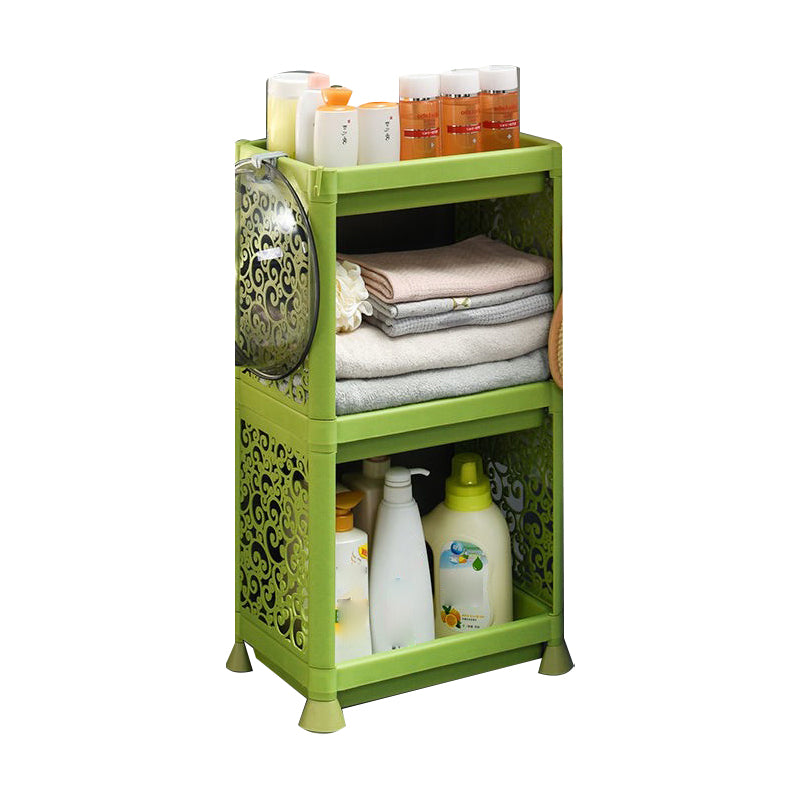 Plastic Bookcase Contemporary Style Open Back Bookshelf for Office Home Study Room