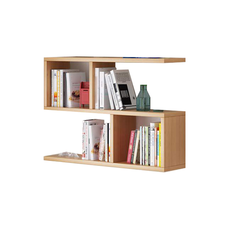 Solid Wood Bookshelf Contemporary Style Wall Mounted Bookcase for Office Home