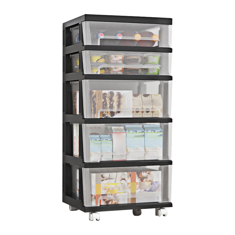 Plastic Bookshelf Contemporary Style Closed Back Bookcase for Office Home Study Room