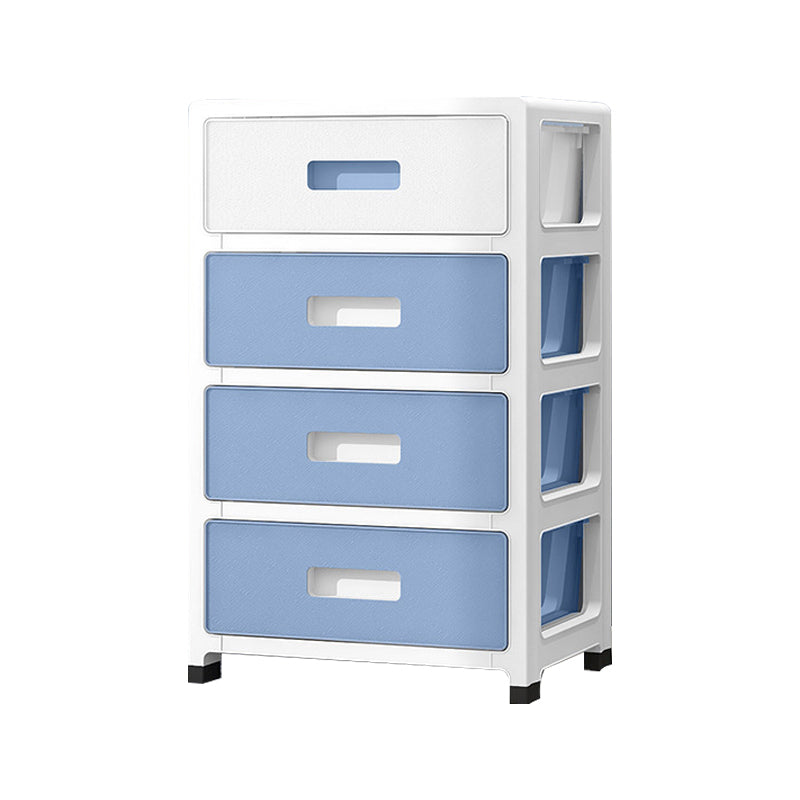 Plastic Bookshelf Contemporary Style Closed Back Bookcase for Office Home Study Room