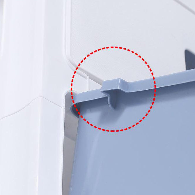 Plastic Bookshelf Contemporary Style Closed Back Bookcase for Office Home Study Room