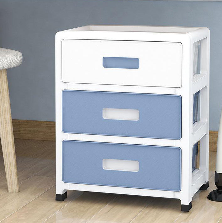 Plastic Bookshelf Contemporary Style Closed Back Bookcase for Office Home Study Room