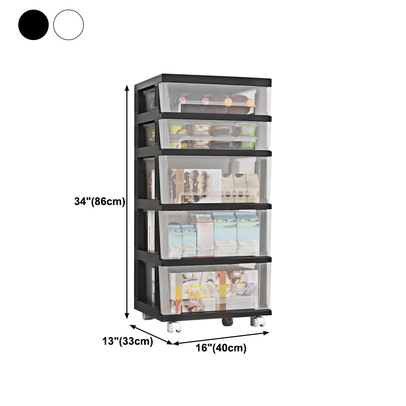 Plastic Bookshelf Contemporary Style Closed Back Bookcase for Office Home Study Room