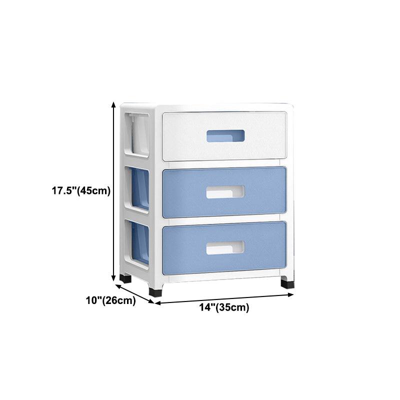 Plastic Bookshelf Contemporary Style Closed Back Bookcase for Office Home Study Room