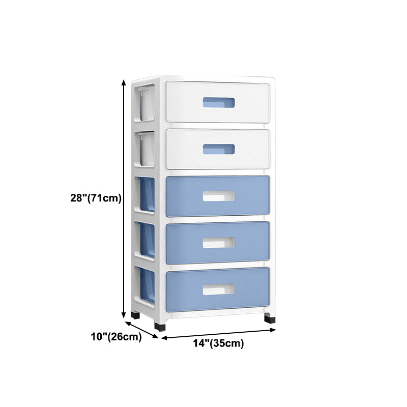 Plastic Bookshelf Contemporary Style Closed Back Bookcase for Office Home Study Room