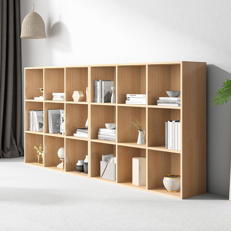 Closed Back Bookshelf Contemporary Style Bookcase for Office Home Study Room