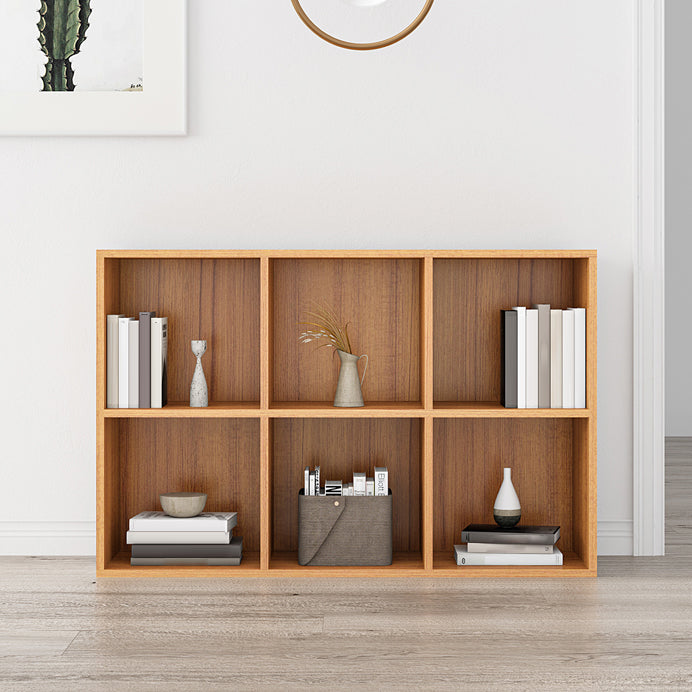 Closed Back Bookshelf Contemporary Style Bookcase for Office Home Study Room