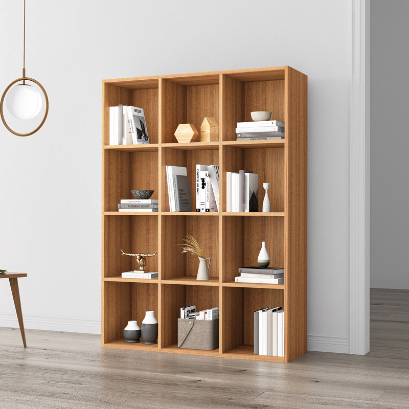 Closed Back Bookshelf Contemporary Style Bookcase for Office Home Study Room
