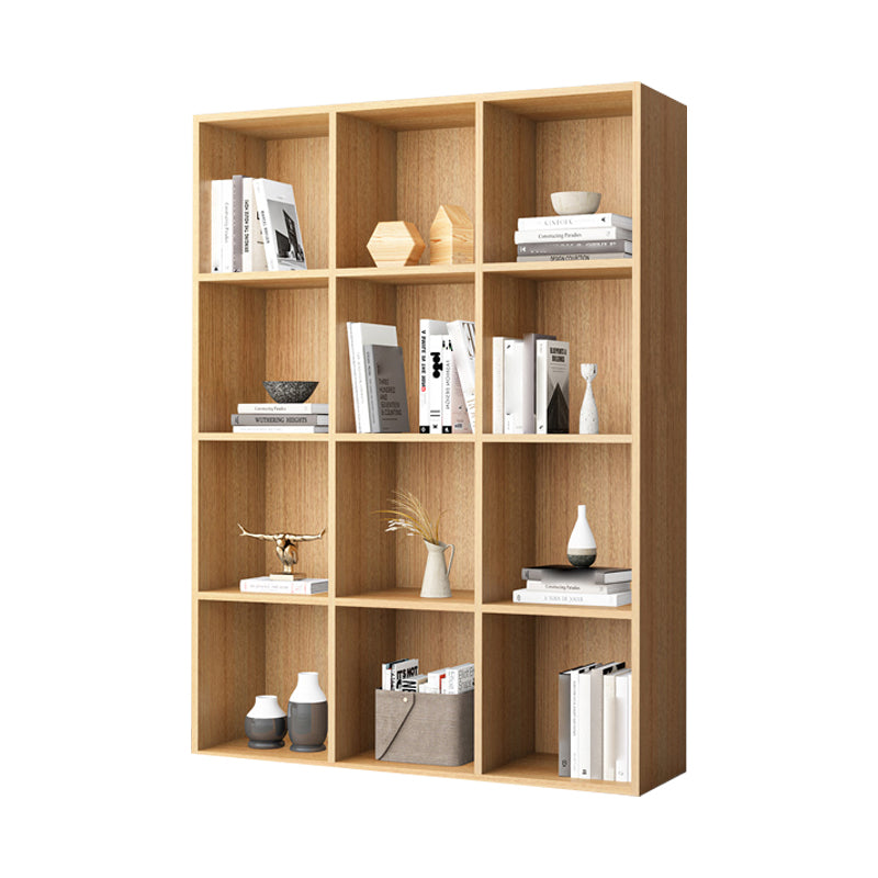 Closed Back Bookshelf Contemporary Style Bookcase for Office Home Study Room