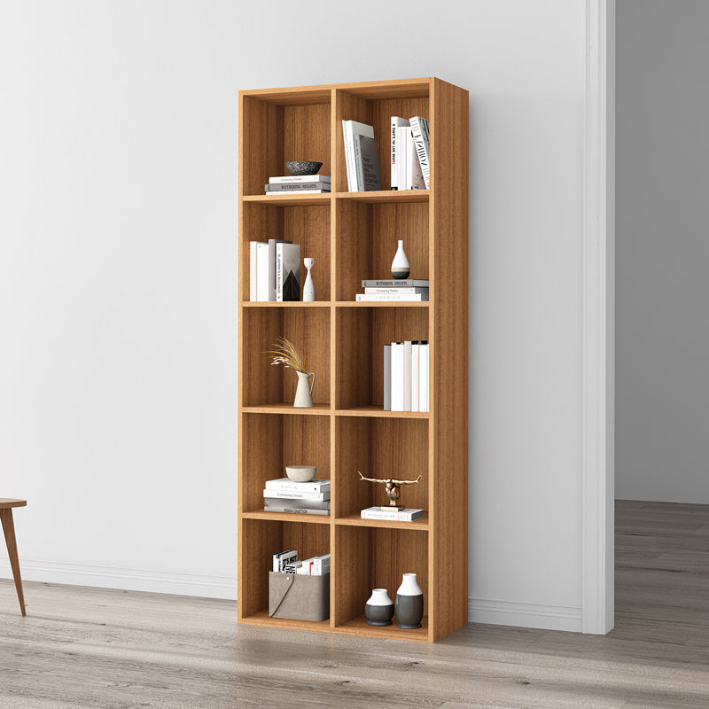 Closed Back Bookshelf Contemporary Style Bookcase for Office Home Study Room