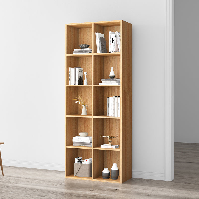 Closed Back Bookshelf Contemporary Style Bookcase for Office Home Study Room