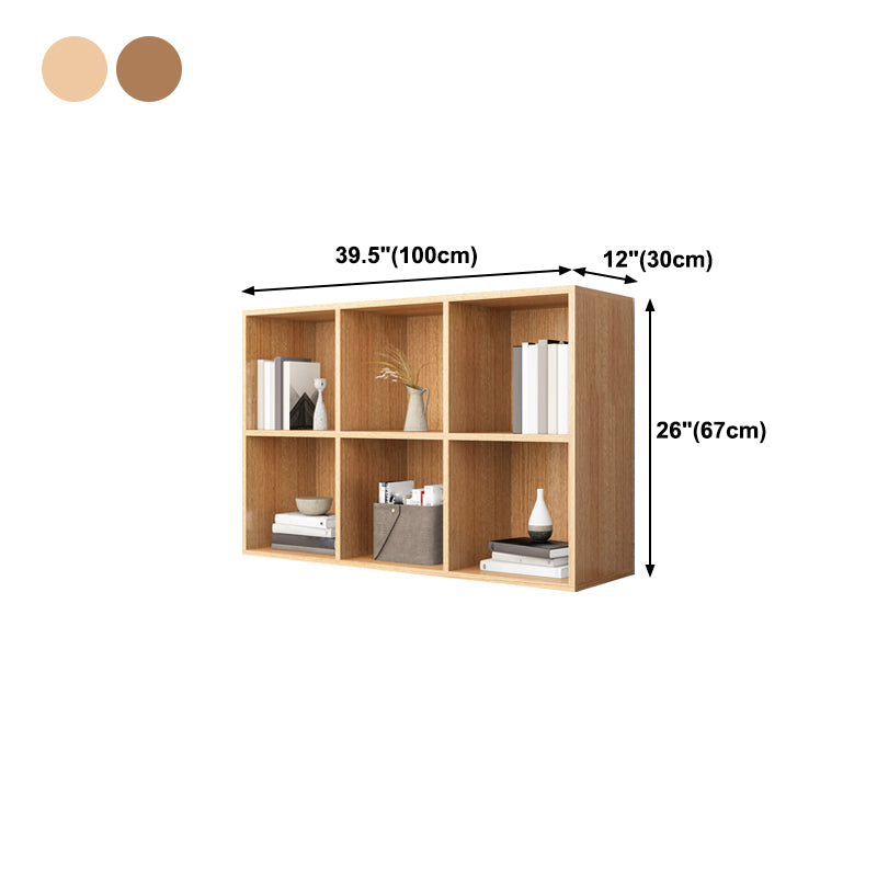 Closed Back Bookshelf Contemporary Style Bookcase for Office Home Study Room