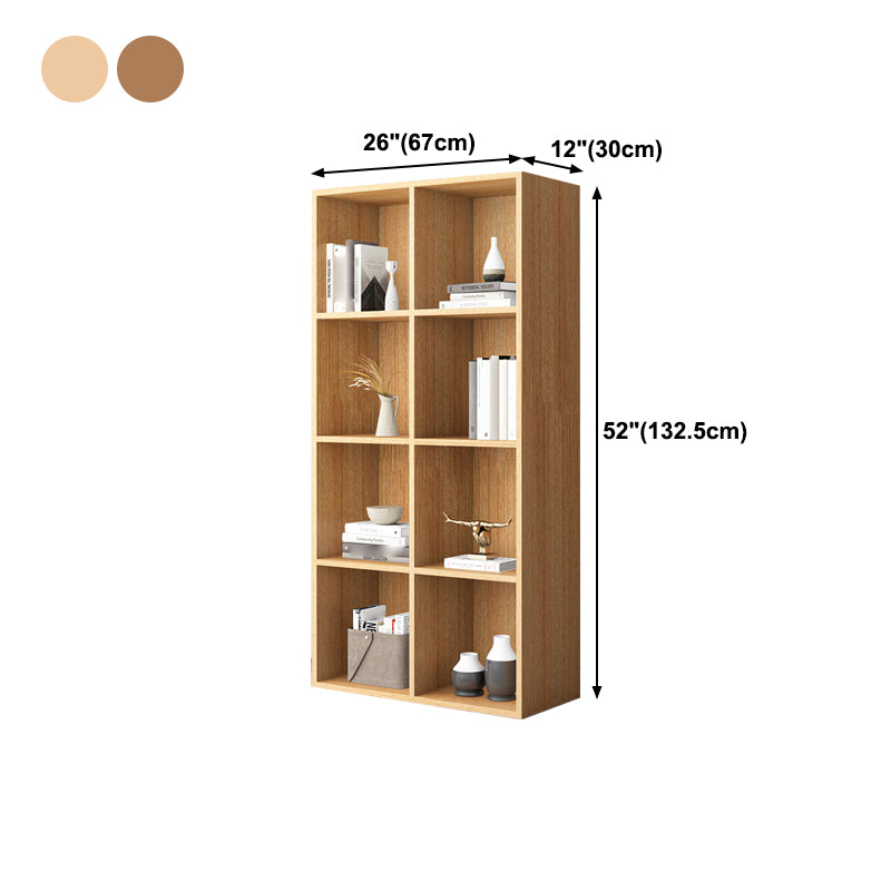Closed Back Bookshelf Contemporary Style Bookcase for Office Home Study Room