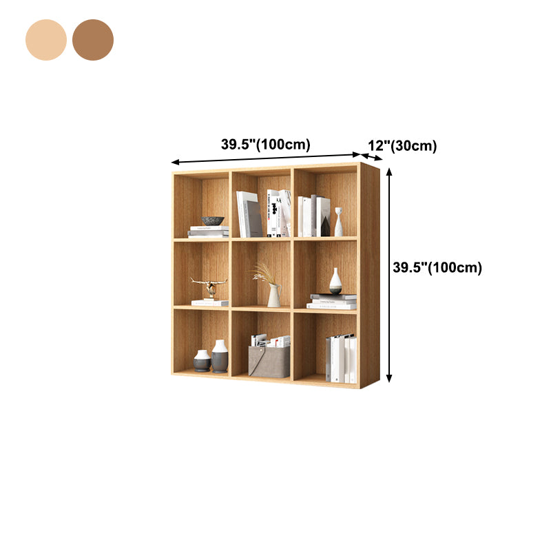 Closed Back Bookshelf Contemporary Style Bookcase for Office Home Study Room