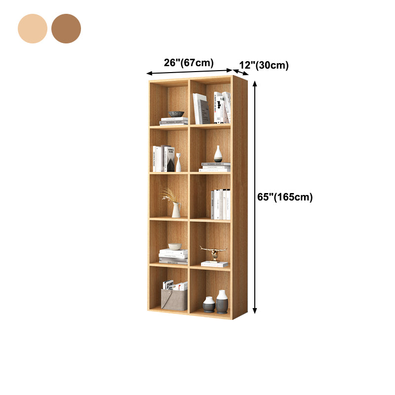 Closed Back Bookshelf Contemporary Style Bookcase for Office Home Study Room