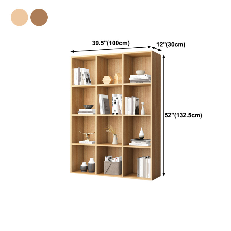 Closed Back Bookshelf Contemporary Style Bookcase for Office Home Study Room