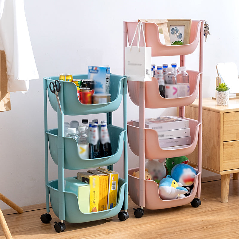 Plastic Contemporary Geometric Bookshelf Vertical Open Bookcase for Home