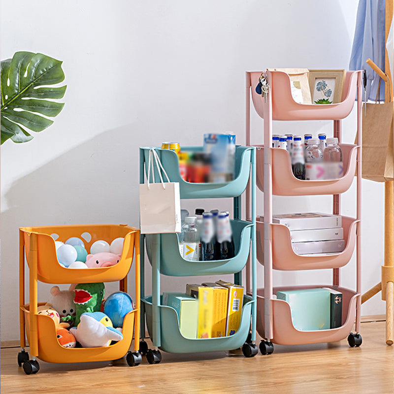 Plastic Contemporary Geometric Bookshelf Vertical Open Bookcase for Home