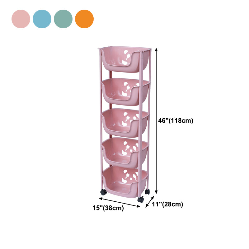 Plastic Contemporary Geometric Bookshelf Vertical Open Bookcase for Home