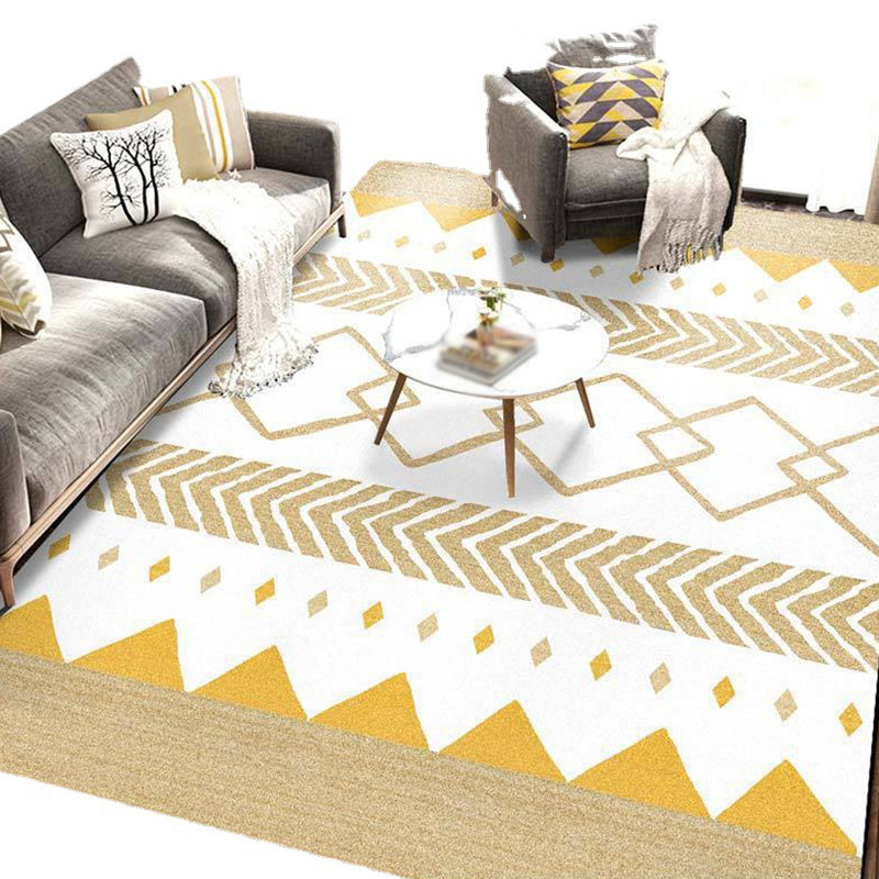 Tapis de Style moderne, bloc de couleurs, Beige, résistant aux taches, pour la décoration de la maison