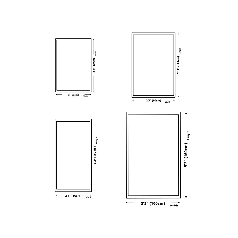 Color Block Living Room Rug Nordic Style Carpet Polyester Washable Area Rug