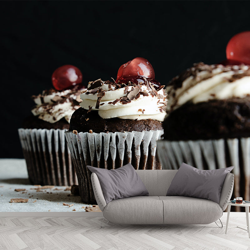 Modern Style Photography Mural Wallpaper Dessert Pattern Indoor Wall Mural