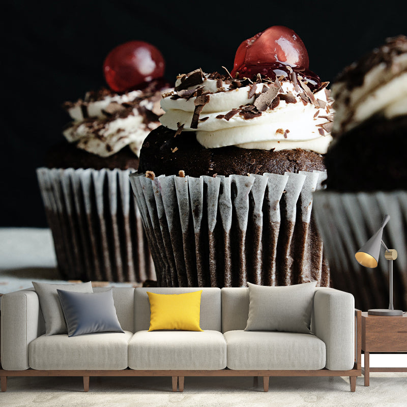 Modern Style Photography Mural Wallpaper Dessert Pattern Indoor Wall Mural