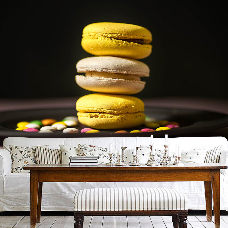 Modern Style Photography Mural Wallpaper Dessert Pattern Indoor Wall Mural
