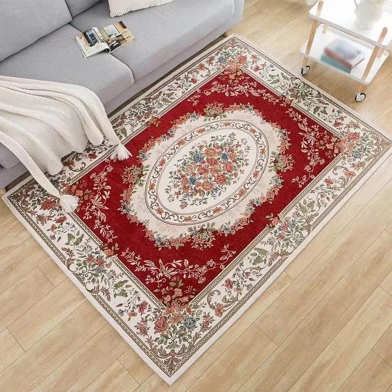 European Ethnic Style Rug Living Room Carpet Polyester Washable Area Rug