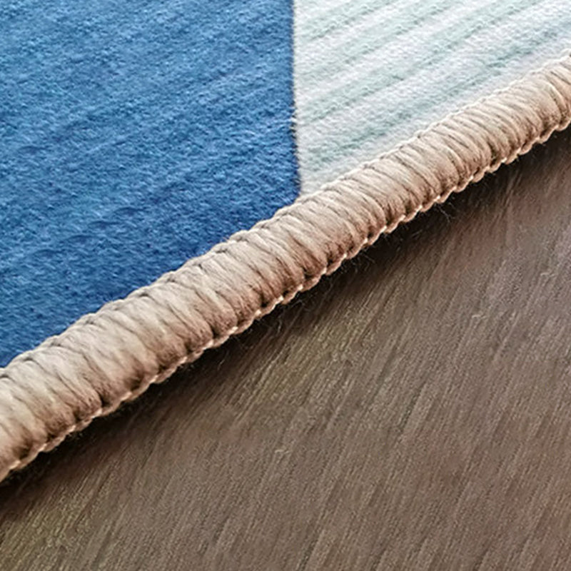 Bunter Teppich mit abstraktem Muster, Polyester, rutschfeste Rückseite, waschbarer Teppich für Heimdekoration