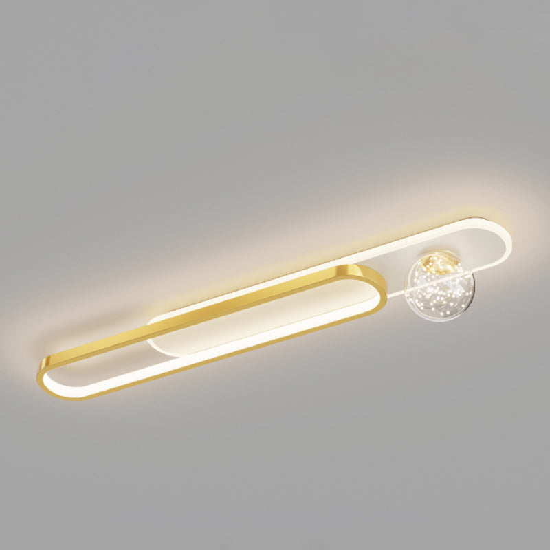 Rectangle Shape Star Sky Ceiling Lamp Modern Simple Style Aluminium Flush Mount for Balcony Aisle