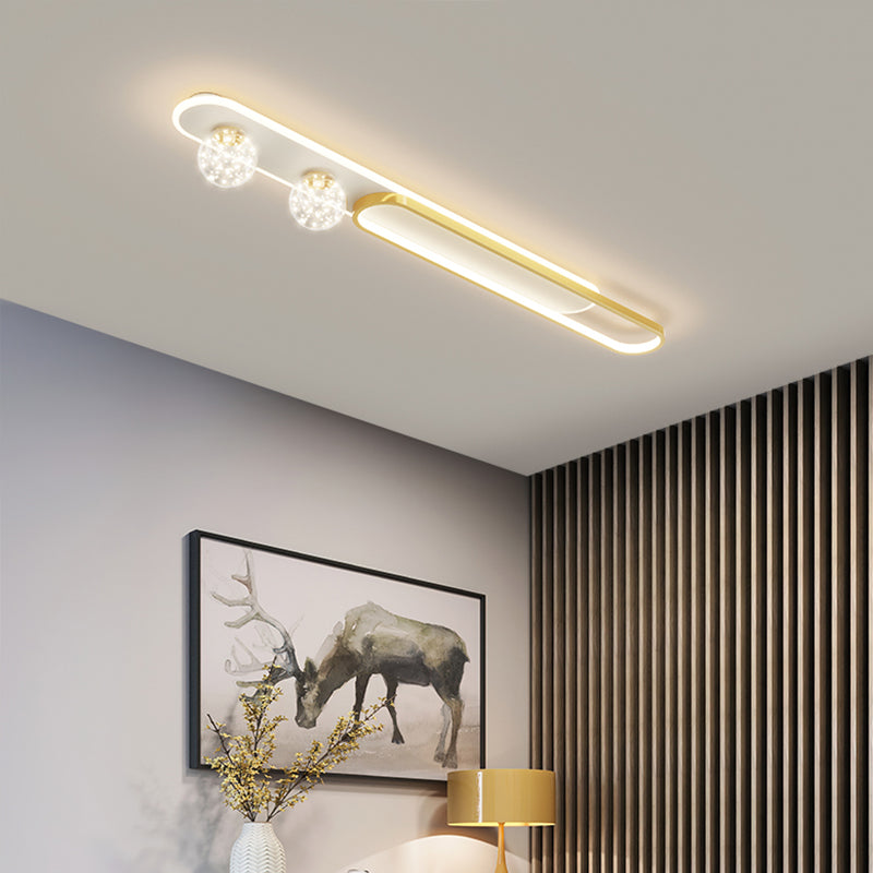 Rectangle Shape Star Sky Ceiling Lamp Modern Simple Style Aluminium Flush Mount for Balcony Aisle