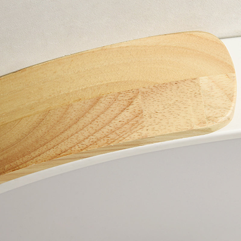 Round Shape LED Ceiling Lamp Macaroon Modern Simple Style Iron 1 Light Flush Mount for Corridor