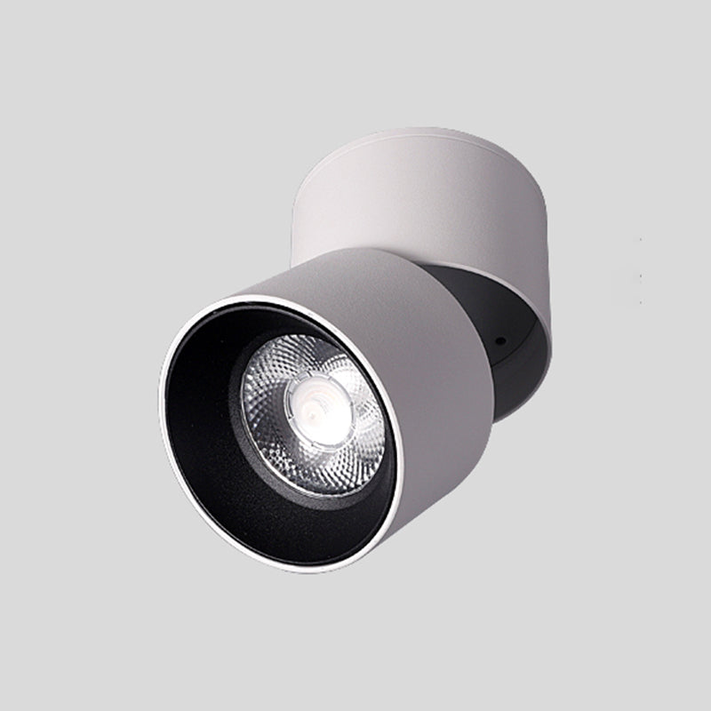 Cylindrical Shape LED Ceiling Lamp Modern Simple Style Aluminium 1 Light Flush Mount for Kitchen
