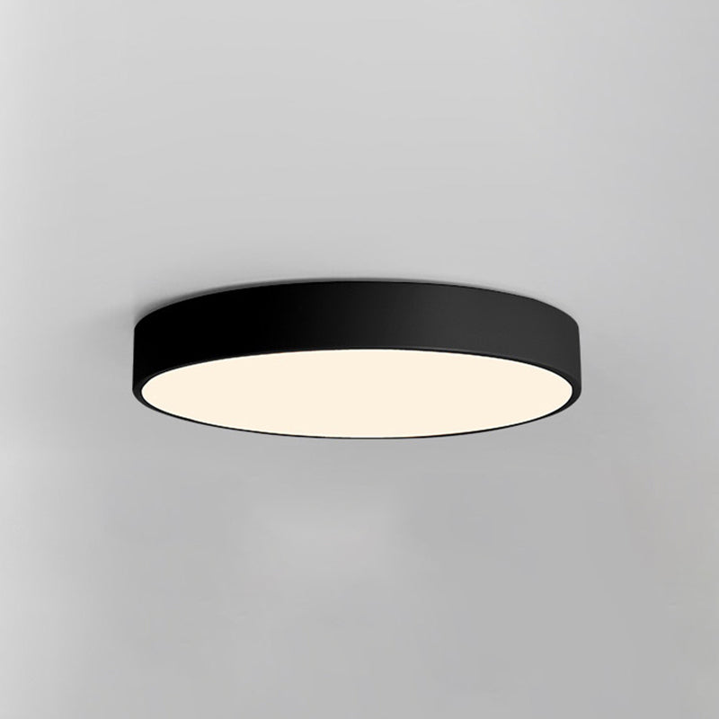 Round Shape LED Ceiling Lamp Macaroon Modern Simple Style Iron 1 Light Flush Mount for Bedroom Aisle