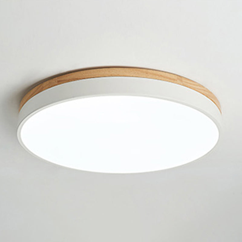 Round Shape LED Ceiling Lamp Macaroon Modern Simple Style Iron 1 Light Flush Mount for Corridor