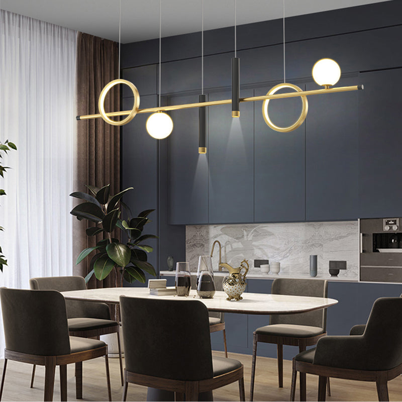 6-Light Contemporary Pendant Lights Geometry Metal Pendant Light Fixtures