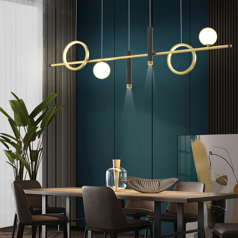 6-Light Contemporary Pendant Lights Geometry Metal Pendant Light Fixtures
