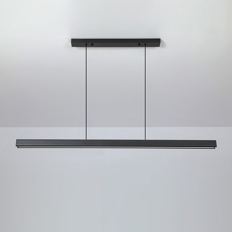 Contemporary Island Light Linear Metal 1 Light Island Lights in Black