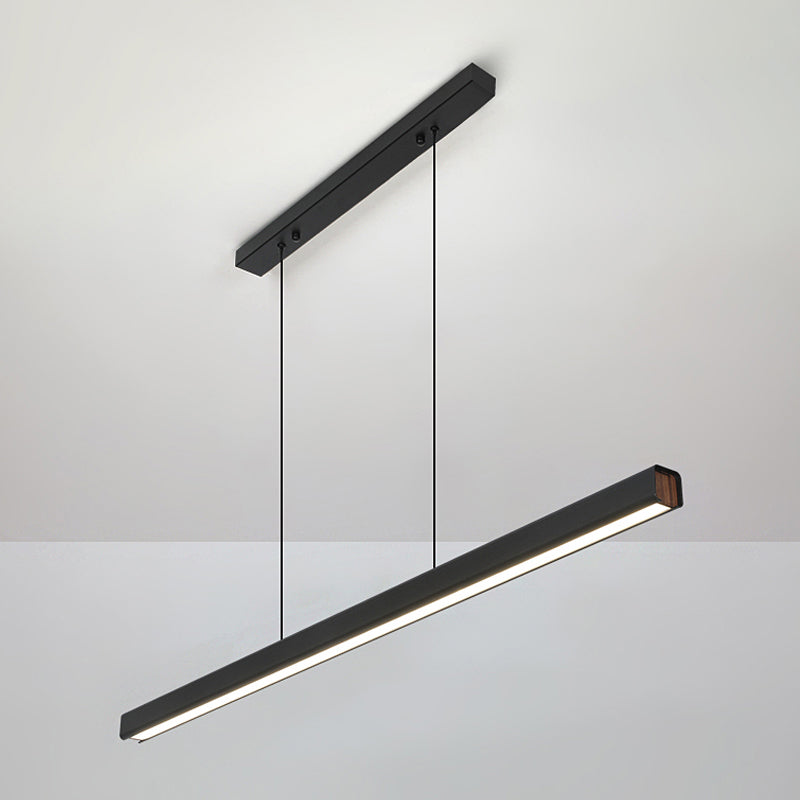 Contemporary Island Light Linear Metal 1 Light Island Lights in Black