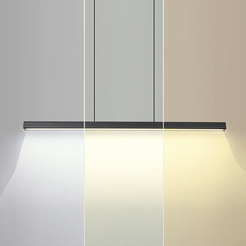 Contemporary Island Light Linear Metal 1 Light Island Lights in Black