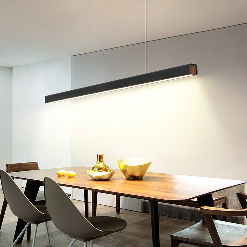 Contemporary Island Light Linear Metal 1 Light Island Lights in Black