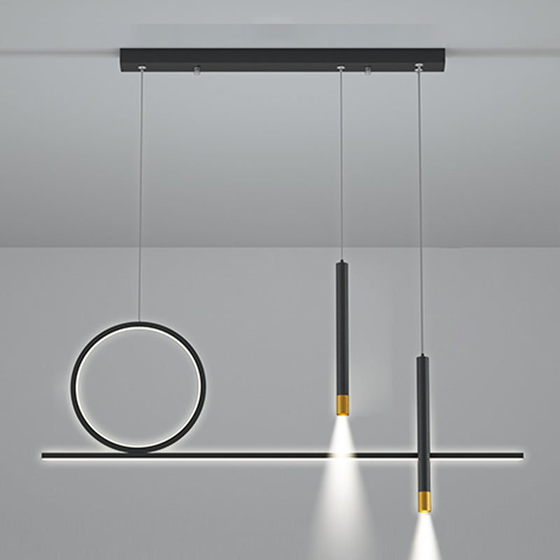 Modern Kitchen Pendant Lights Geometric Island Pendant Lights Metal 4-Light